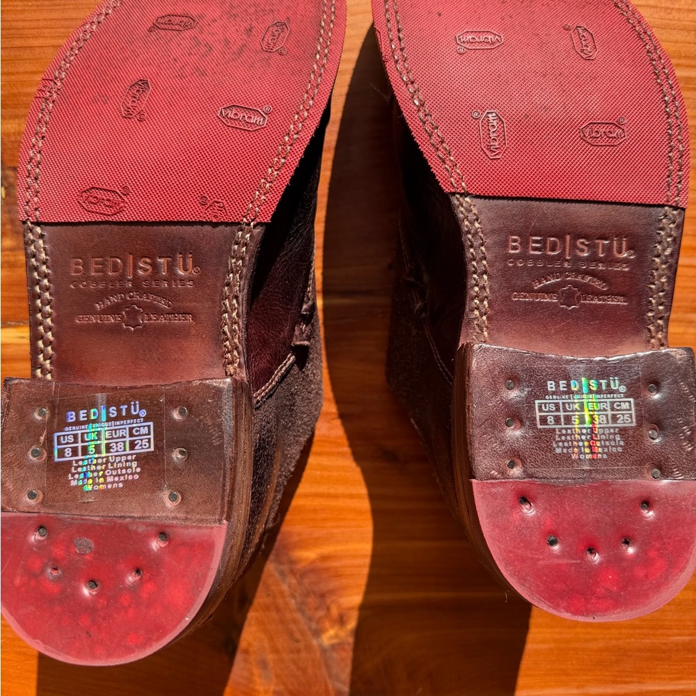 BedStu Dark Brown Leather Flats - Picture 6 of 10